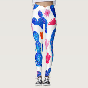 Fantasy Cacti: Decorative Seamless Pattern. Leggings