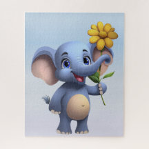Fantasy Cartoon Elephant Jigsaw Puzzle
