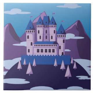 fantasy castle ceramic tile