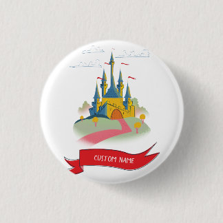 Fantasy Castle Custom Text 3 Cm Round Badge