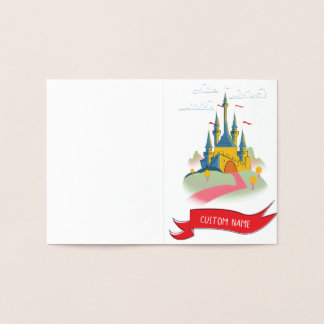 Fantasy Castle Custom Text Foil Card