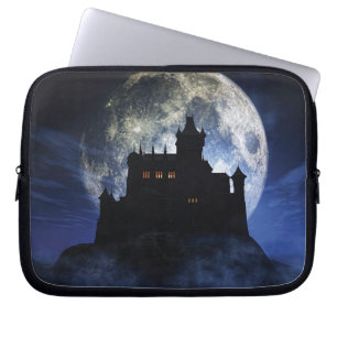 Fantasy castle during night laptop sleeve