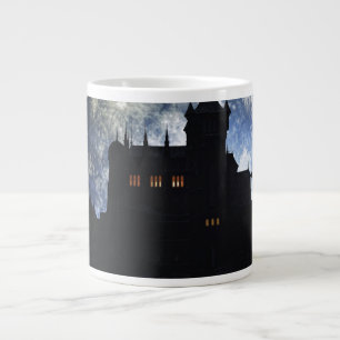 Fantasy castle during night large coffee mug
