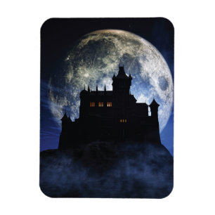 Fantasy castle during night magnet
