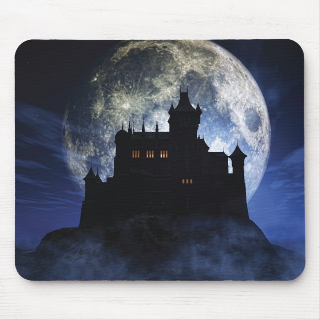 Fantasy castle during night mouse mat (Front)