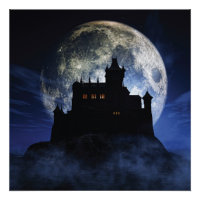 Fantasy castle during night