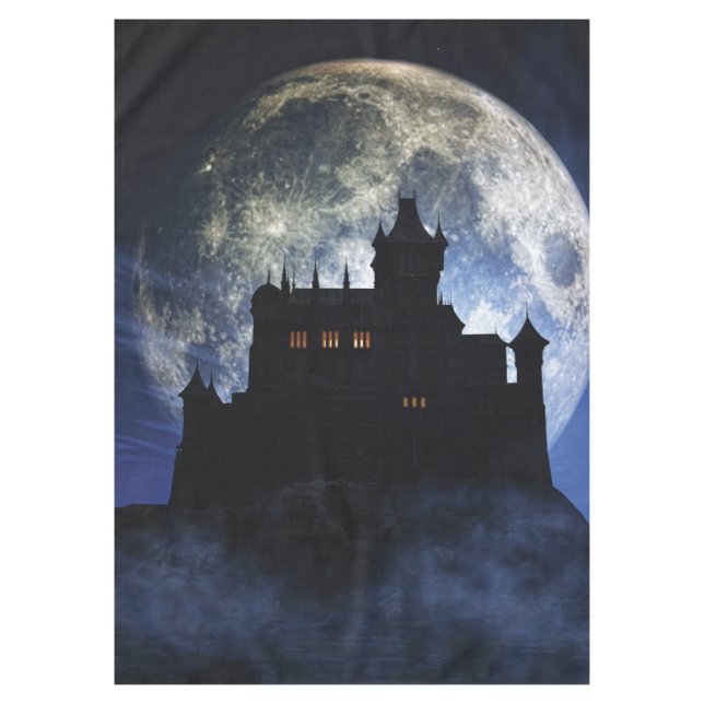 Fantasy castle during night tablecloth (Front)