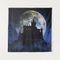 Fantasy castle during night