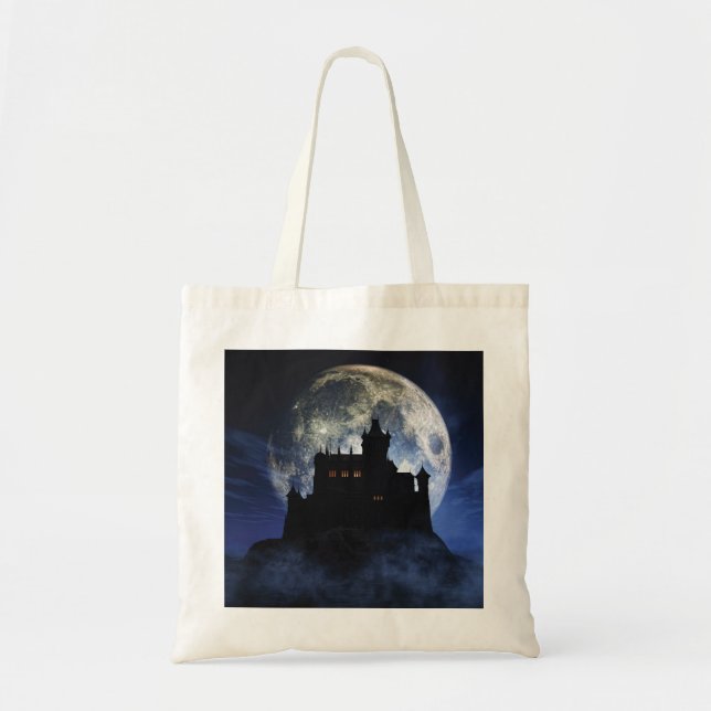 Fantasy castle during night tote bag (Front)