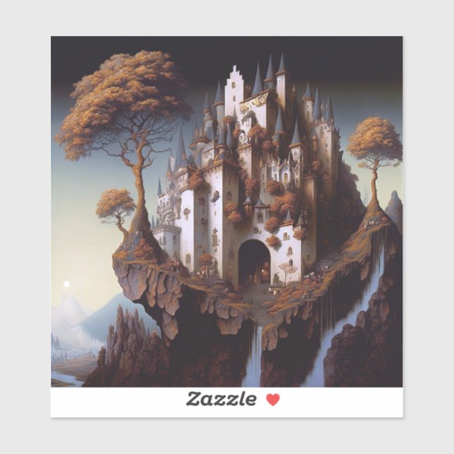 Fantasy Castle Fantasy Art Sticker (Sheet)