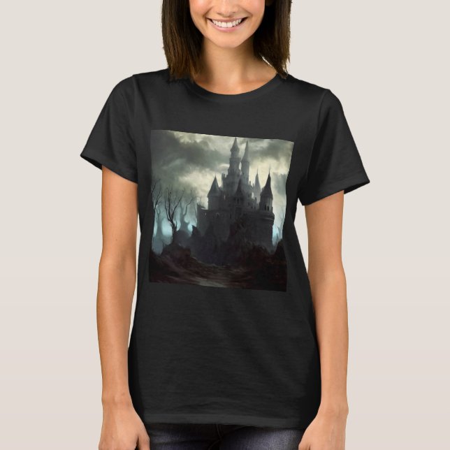 Fantasy Castle Frightening Landscape 2 T-Shirt (Front)