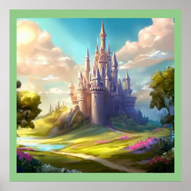 Fantasy Castle Happy Landscape 2 Poster (Front)