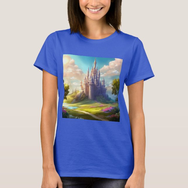 Fantasy Castle Happy Landscape 2 T-Shirt (Front)