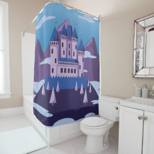 fantasy castle shower curtain
