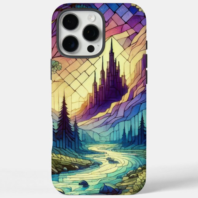 Fantasy Castle with Enchanted Forest and River Case-Mate iPhone Case (Back)