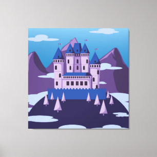 fantasy castle wrapped canvas