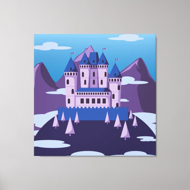 fantasy castle wrapped canvas (Front)