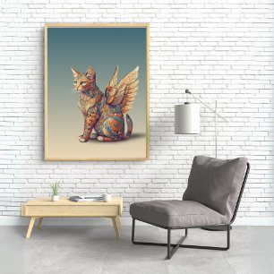 Fantasy Cat l Misty Meow   Winged Cat [4/4]  Poster