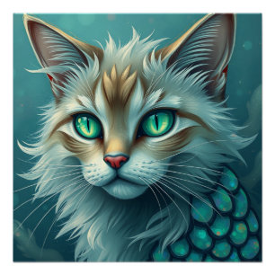 Fantasy Cat Poster