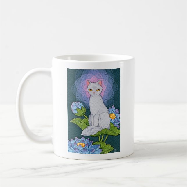 Fantasy Cats Oracle Affirmation - Mindfulness Coffee Mug (Left)