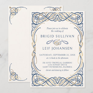 Fantasy Celtic Mediaeval Wedding Invitation