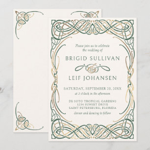 Fantasy Celtic Mediaeval Wedding Invitation