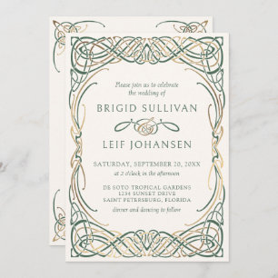 Fantasy Celtic Mediaeval Wedding Invitation