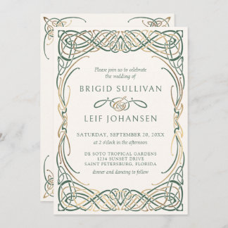 Fantasy Celtic Mediaeval Wedding Invitation