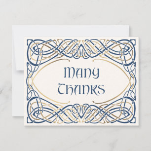 Fantasy Celtic Mediaeval Wedding Thank You Card