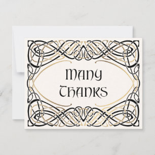 Fantasy Celtic Mediaeval Wedding Thank You Card