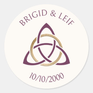 Fantasy Celtic Wedding Classic Round Sticker