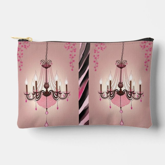 Fantasy Chandelier Stripes Pink Print Cut Sew Bag (Front)