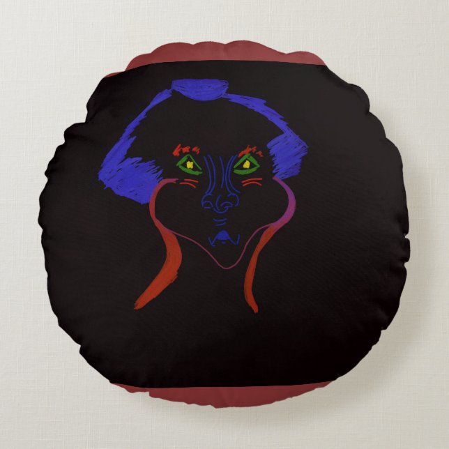 Fantasy Character Art  Round Cushion (Front)