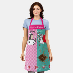 Fantasy chef vs messy cook personalised cooking apron