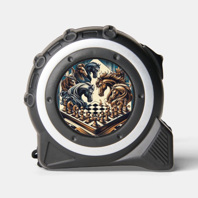 Fantasy Chess Knights Tape Measure 1 (Front)
