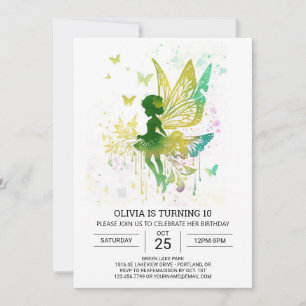Fantasy Chic Fairy Birthday Invitation
