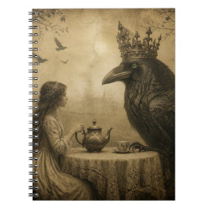 Fantasy Child and a Royal Raven Tea Party  Notebook