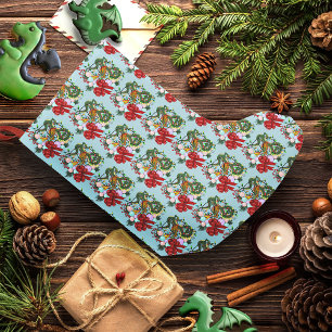 Fantasy Chinese Dragon Christmas Wreath Fantasy Small Christmas Stocking