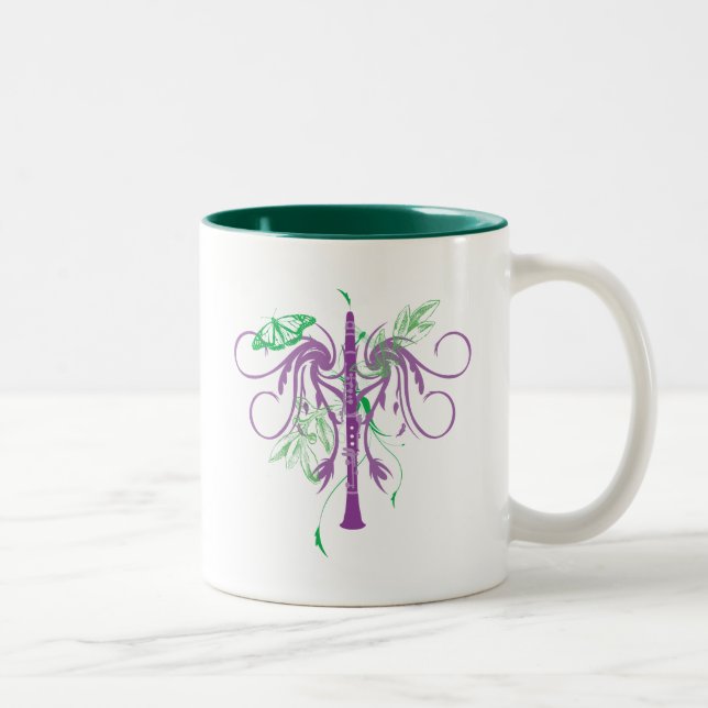 Fantasy Clarinet Two-Tone Coffee Mug (Right)