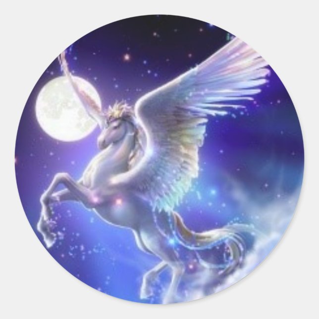 fantasy classic round sticker (Front)