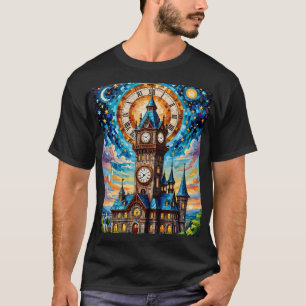 Fantasy Clocktower Mosaic Art Tee