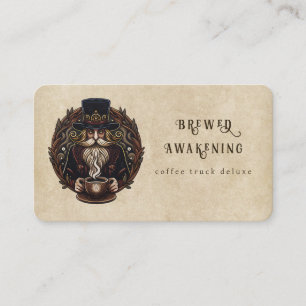 fantasy coffee wizard breakfast business card