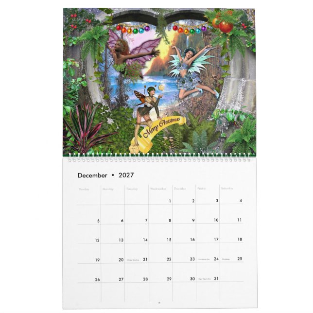 Fantasy collections calendar (Dec 2027)