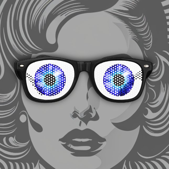 Fantasy Colour Eyes Sapphire Retro Sunglasses (Creator Uploaded)