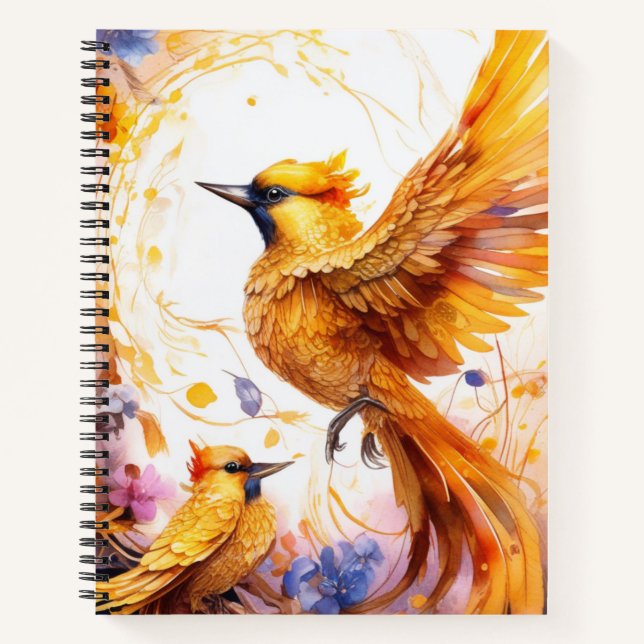 Fantasy Colourful Bird Notebook (Front)