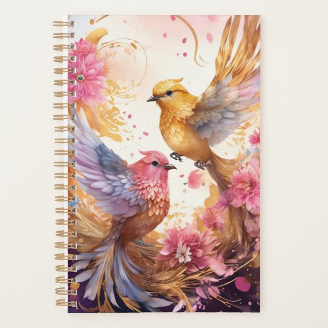 Fantasy Colourful Bird  Planner (Front)