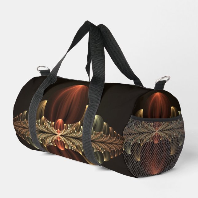 Fantasy Construction Shiny Abstract Fractal Art Duffle Bag (Right Corner)