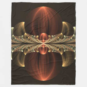 Fantasy Construction Shiny Abstract Fractal Art Fleece Blanket