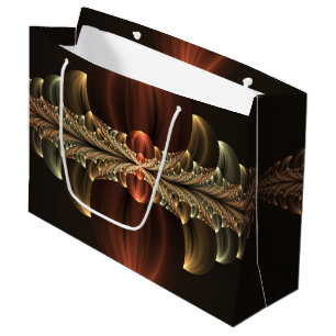 Fantasy Construction Shiny Abstract Fractal Art Large Gift Bag