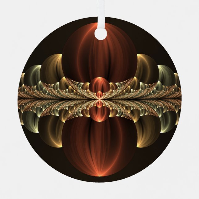 Fantasy Construction Shiny Abstract Fractal Art Metal Tree Decoration (Front)